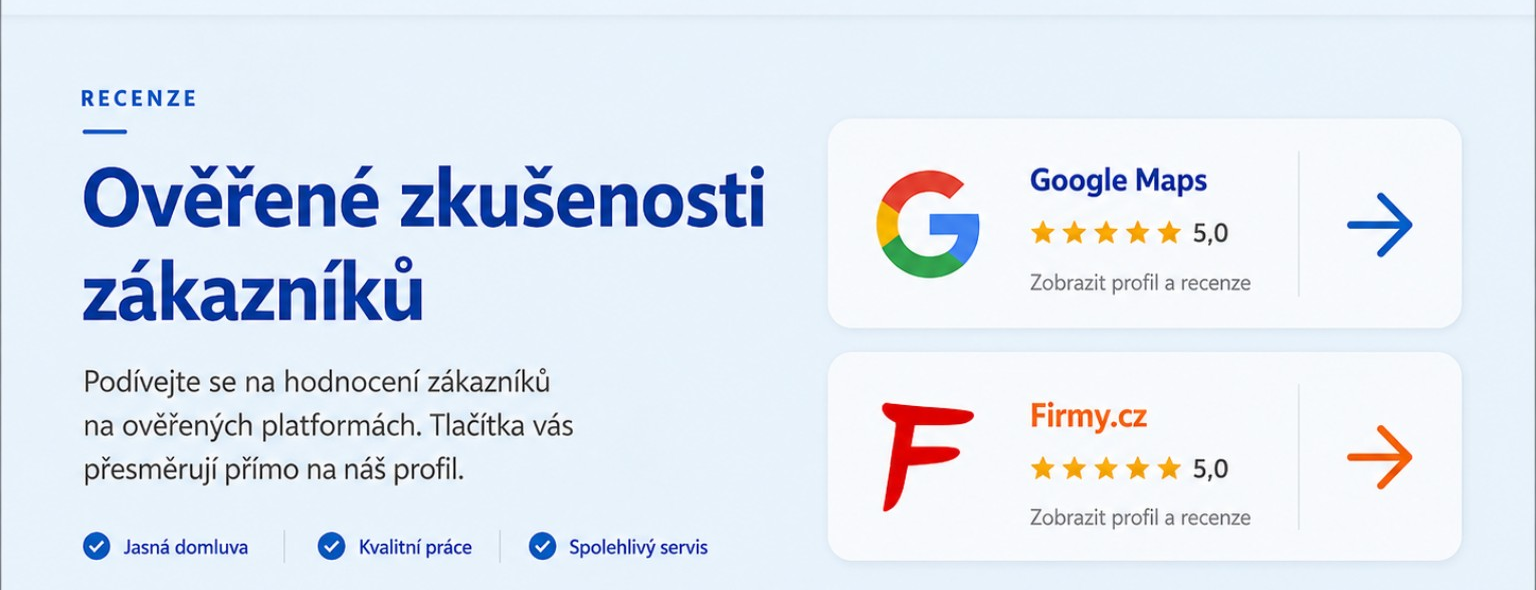 Ověřené zkušenosti zákazníků – Google Maps a Firmy.cz